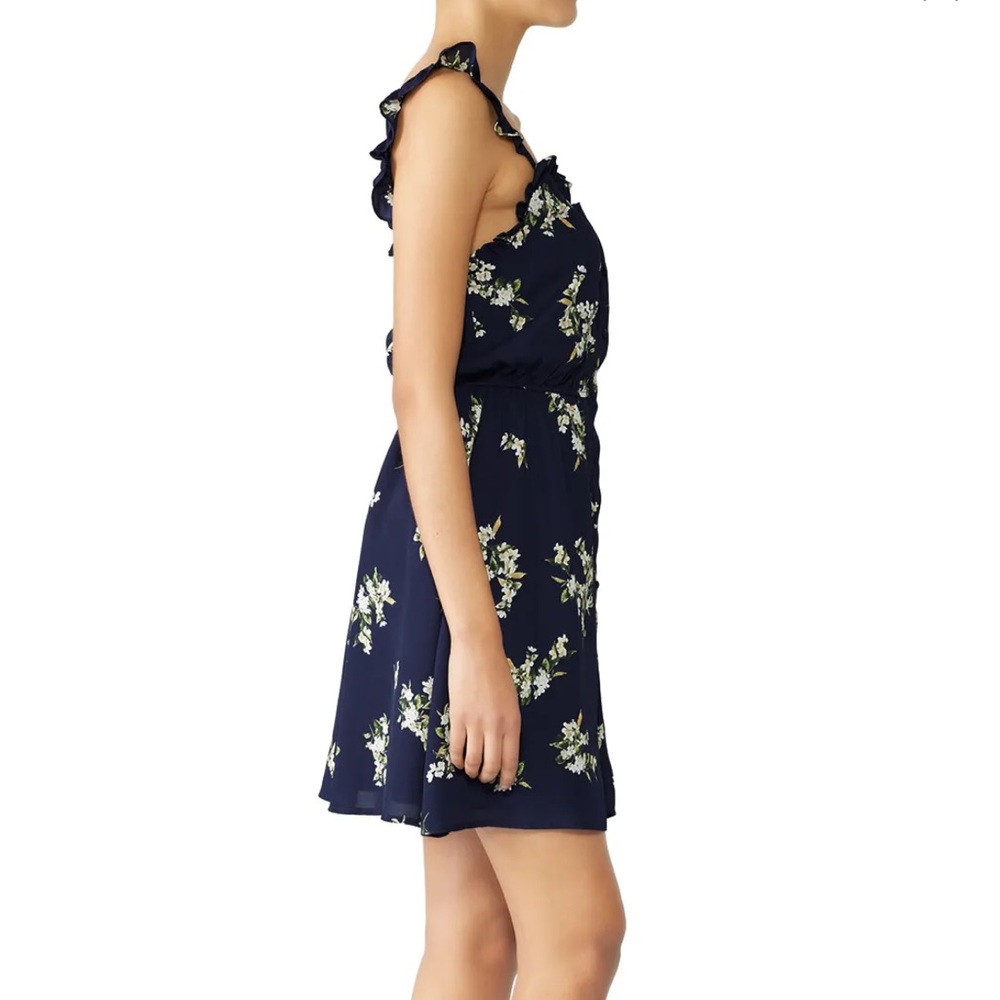 Spring Navy floral sundress with ruffle sleeves - Picture 4 of 9